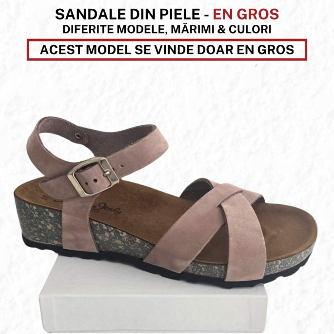 Sandale de damă, din piele
