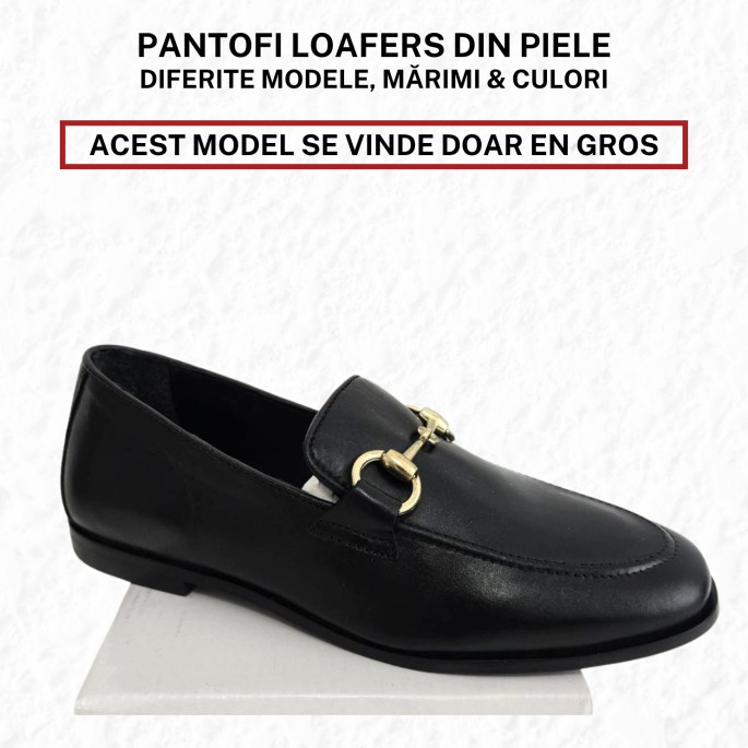 Pantofi de damă tip LOAFERS, din piele - model L1